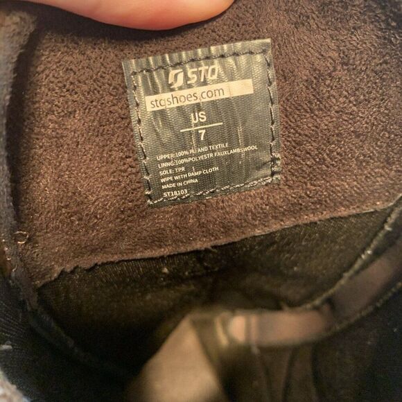 Stq Womens Solid Brown Vegan Combat Boots Quilted Leather 7 - Picture 9 of 9